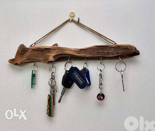 Natural wood key holder تعليقة مفاتيح خشب طبيعي 3