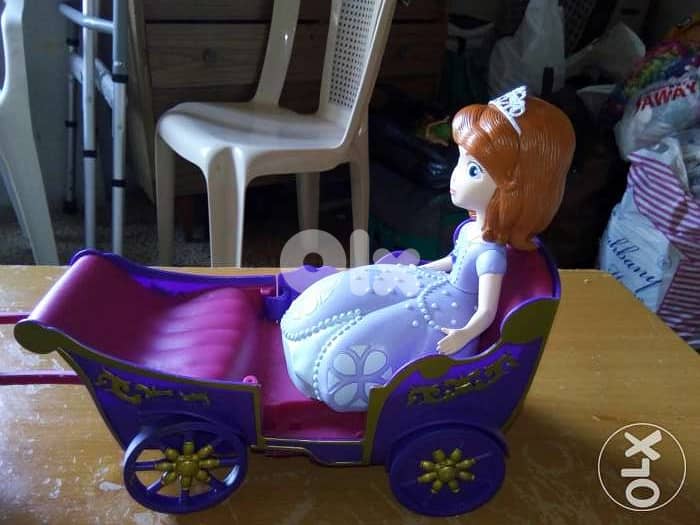 SOFIA THE FIRST IN CARRIAGE SET:Disney figurine doll+Horse+carriage=22 0