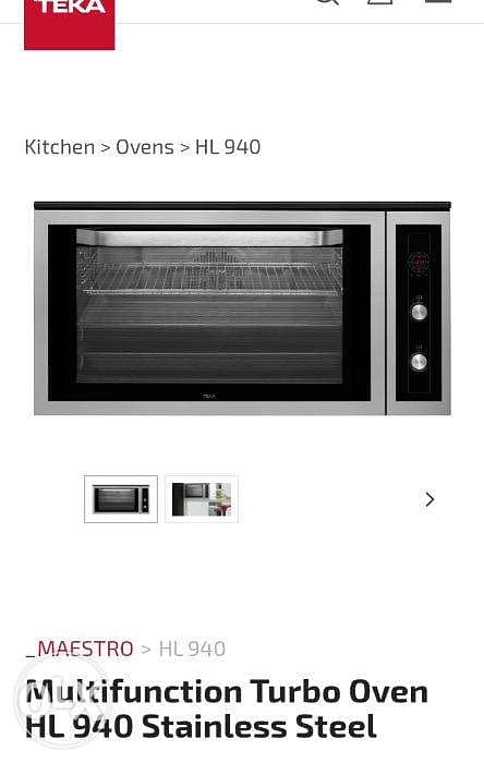 Teka-Spain, electrical multifunctional turbo oven s. Steel HL940 0