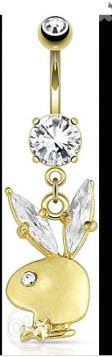 Gold plated rabbit piercing 10$ 2