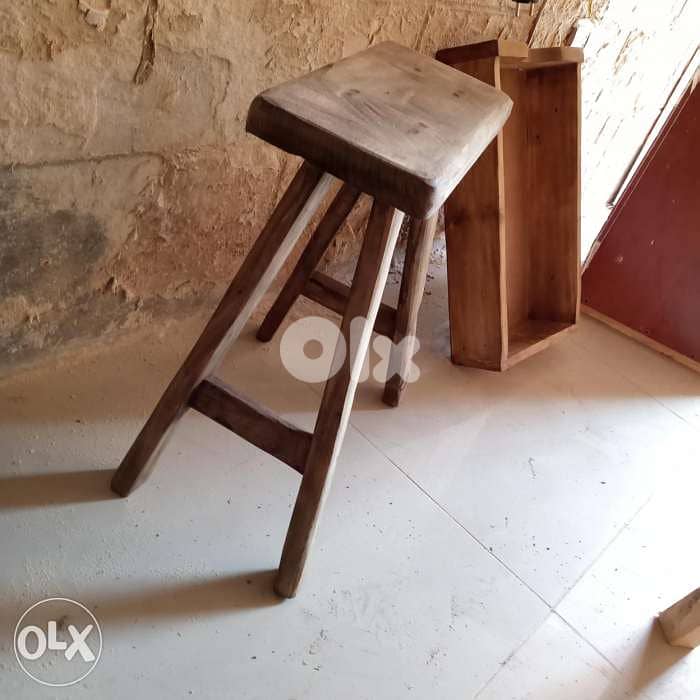 mug table wood vintage style طاولة فنجان صغير 1