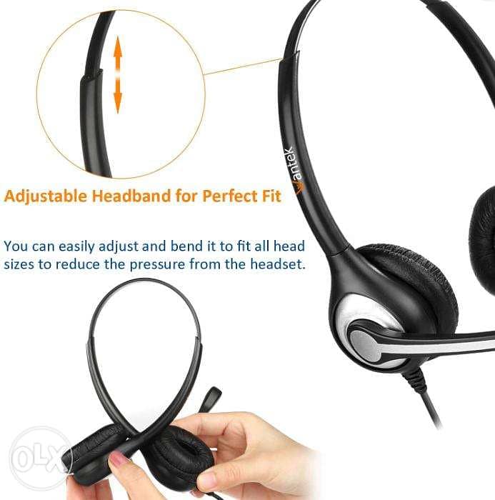 Wantek Noise Canceling Cell Phone Headphones & Microphone / 2$delivery 4