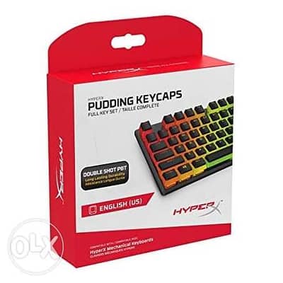 HyperX Pudding Keycaps - Double Shot PBT Keycap Set with Translucent L