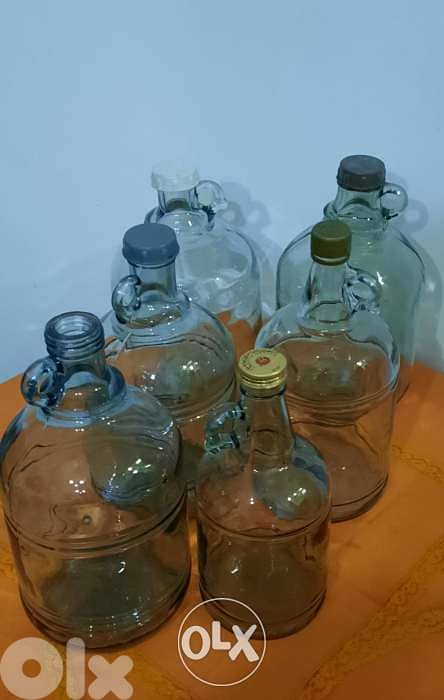 Glass galons L length31cm 0