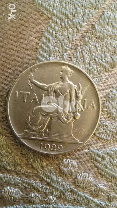 Fascist Italy 1 Lira year 1922 0
