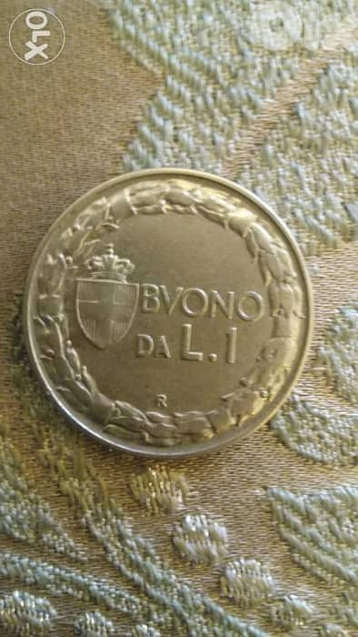 Fascist Italy 1 Lira year 1922 1