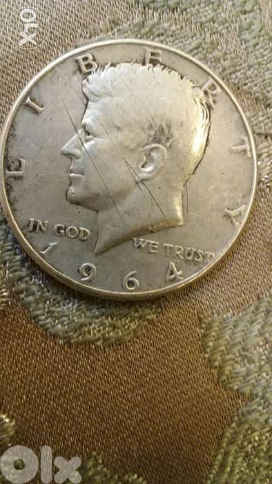 Half USA Dollar Silver year J. F. Kennedy year1964 0
