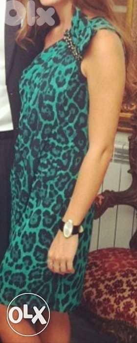 Dress, short, green and black. 3