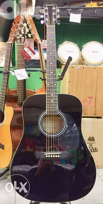 غيتار مع مخرج الكتريك  guitar black electro acoustic 1