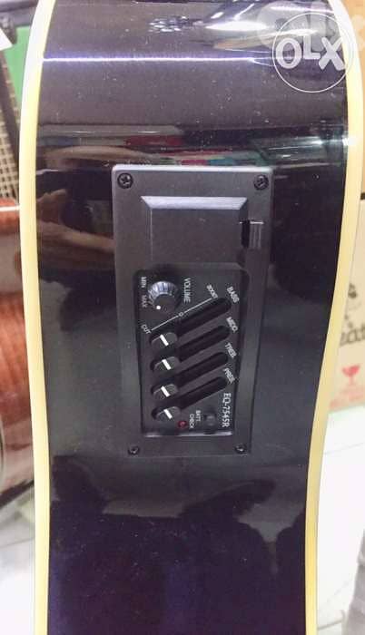 غيتار مع مخرج الكتريك  guitar black electro acoustic 3