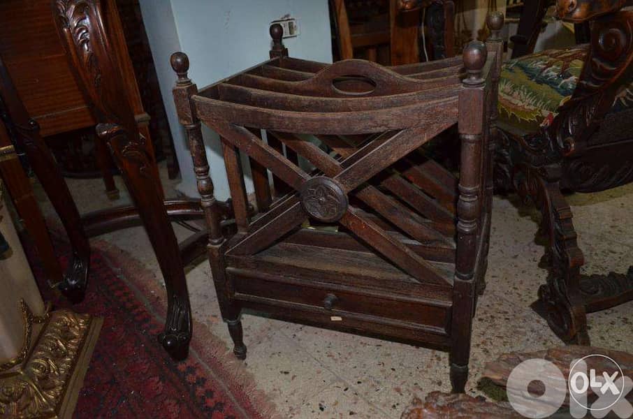 magazine holder teak wood 1