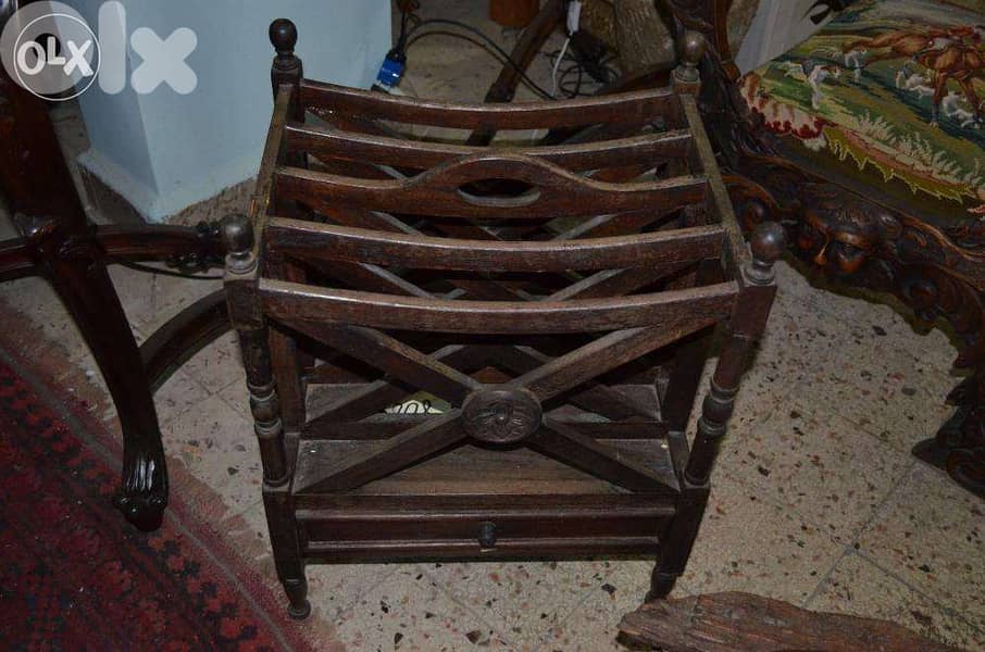 magazine holder teak wood 3