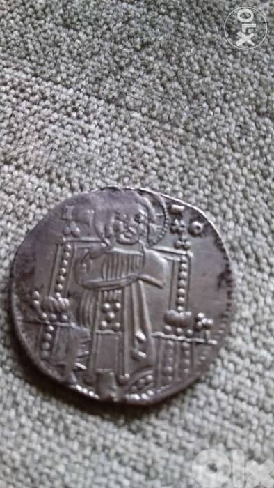 Jesus Christ Cruader King of Kings Silver Venitian coin year 12665 0