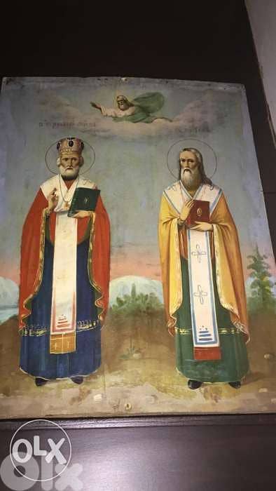 antique big icon 19th century 0