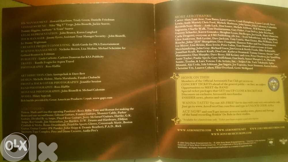 Aerosmith honking on bobo original audio cd 4