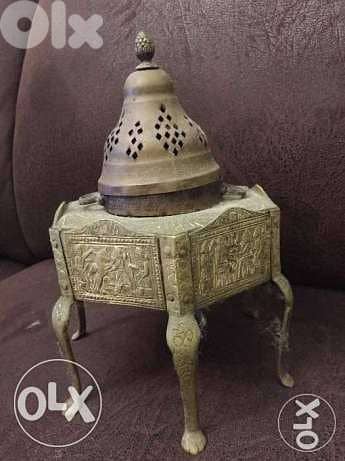 مبخرة تراثية نحاس قديم Old brass incense burner heritage 2