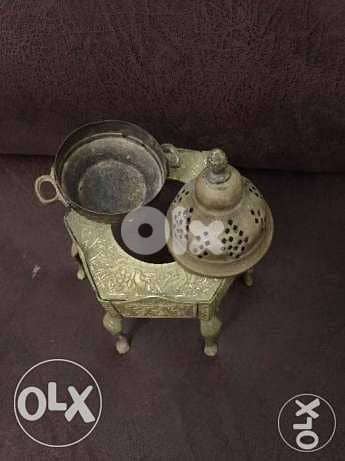 مبخرة تراثية نحاس قديم Old brass incense burner heritage 4