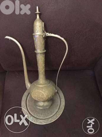 إبريق تراثي نحاس قديم Old brass jug heritage 4