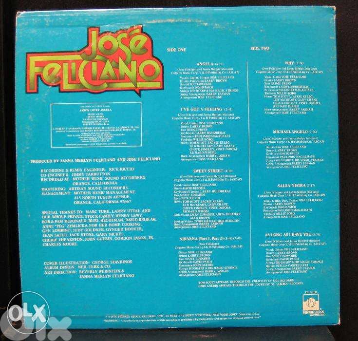 feliciano - angela vinyl lp 1
