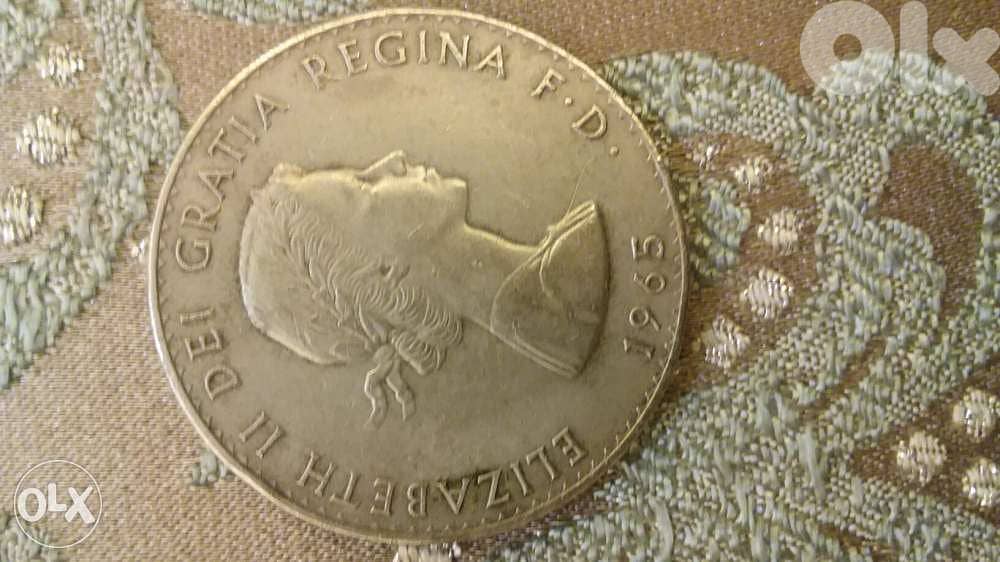 Churchill Commemorative Pound Year 1965 Diameter 40 mm Very Special. . 1