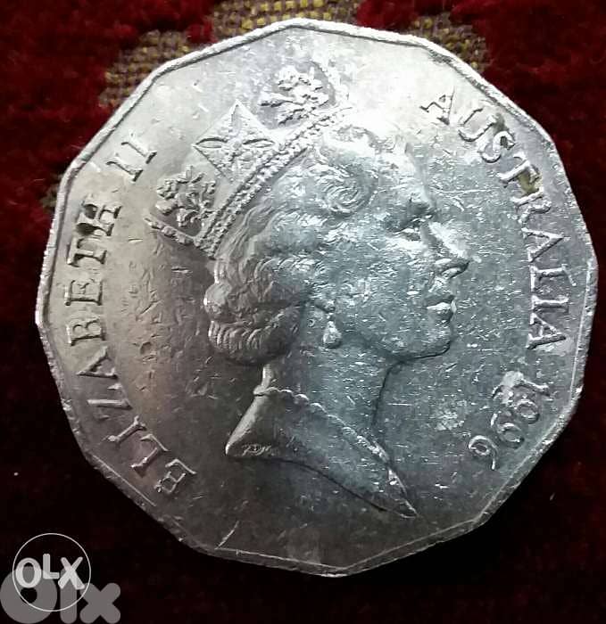 Australia Knagooro& Emu Coat of Armsb fifty cents year 1996 0