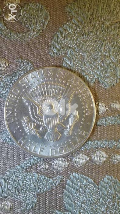 USA Silver Half Dollar Memorial for President John Kennedy year 1968 1