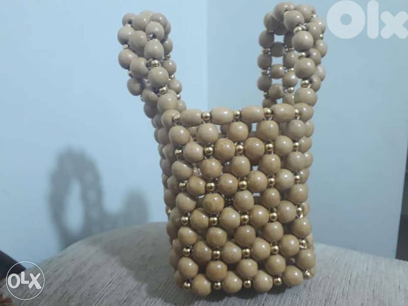 Bag of beads beige 1
