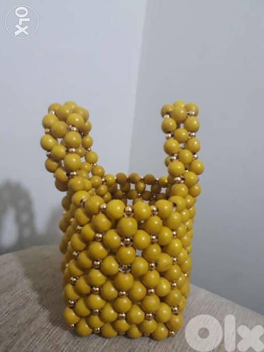 Bag of beads beige 4