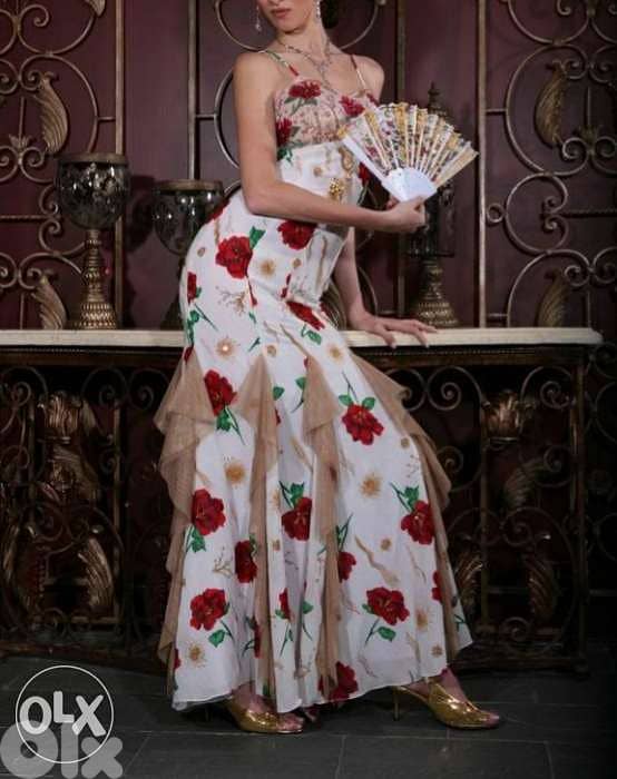 فستان سهرة بنصف السعر ،مصنوع من الحرير وكريب مالوكان 3