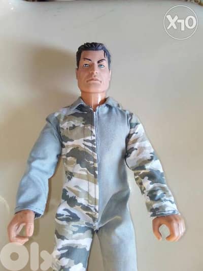 GI JOE -HASBRO MAN great doll articulated joints body+print overol=17$