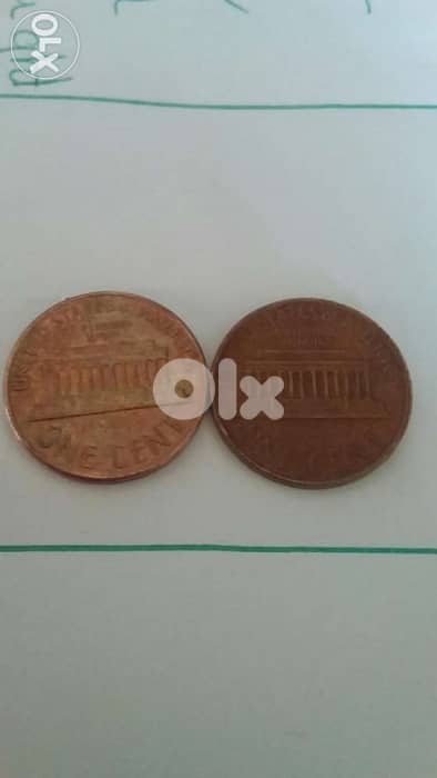 Two USA Lincoln Cent 1968 S & 1969 S 1