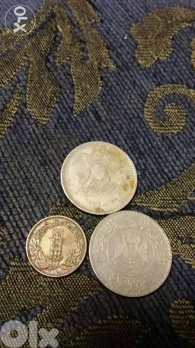 3 Syrian Coins 2 Liras and 25 piasters 1