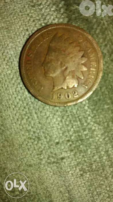 USA Coin Indain Head Cent Bronze year 1902 Very specail 0