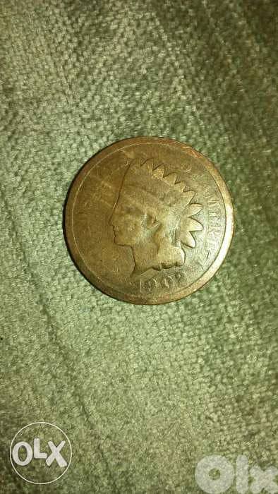 USA Coin Indain Head Cent Bronze year 1902 Very specail 2