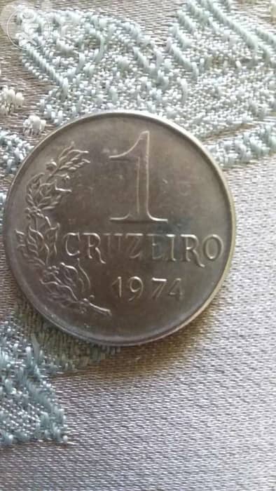 Brasil 1 Cruzeiro coin year 1974 1