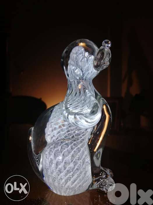 Dog crystal statue 0