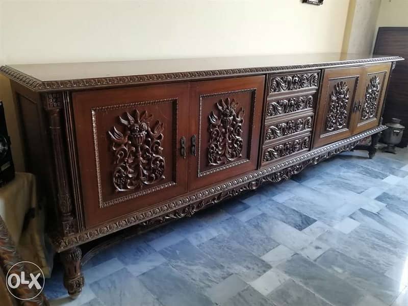 من اجمل سفرة في غاية الفخامة حفر فني ثمين ومميز جدا شغل يدوي انتيك 1