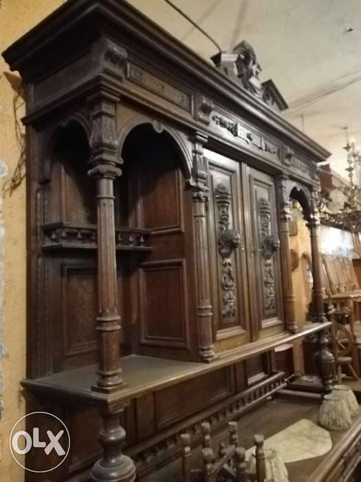 ولا اروع درسوار تاج حفر مميز انتيك صنع فرنسي بالخشب الجوز الصافي انتيك 2