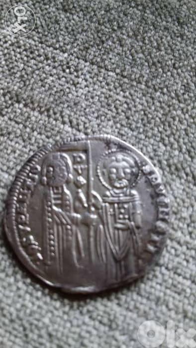 Jesus Christ Silver Coin Medieval city of Venice year 1268 AD 0