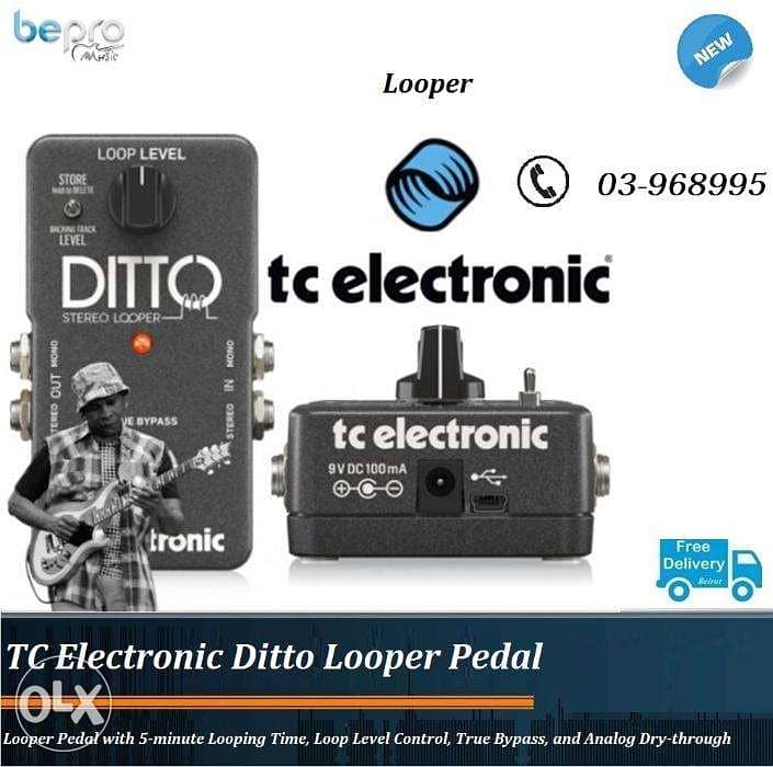 TC Electronic Ditto Looper Pedal,Compact looper pedal for guitar &Bass 0