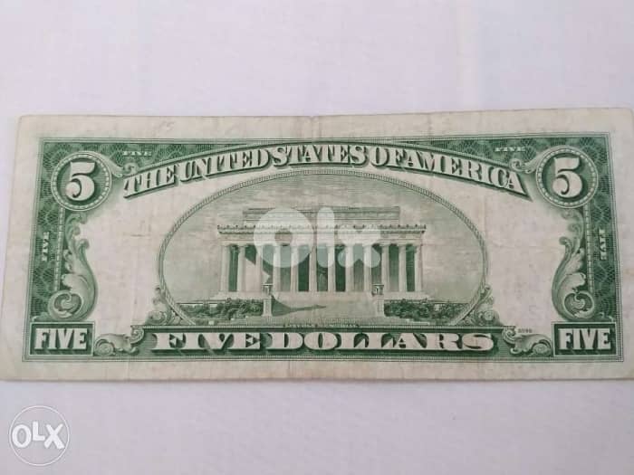 USA Five Dollars Banknote Error Cut year 1950 1