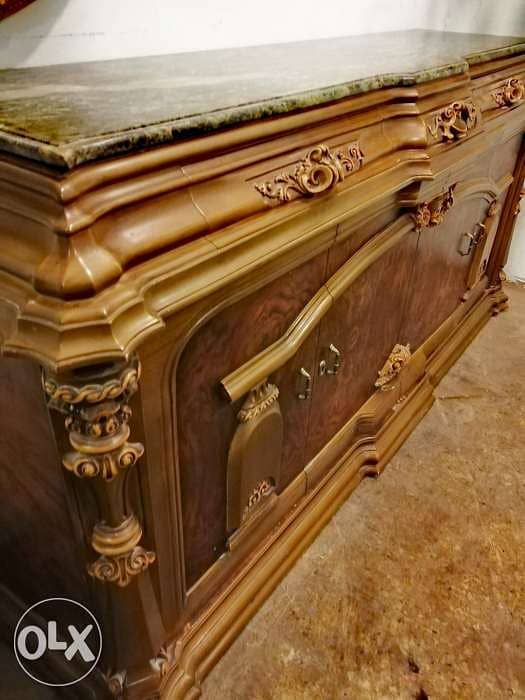 غرفة سفرة ملوكية حفر بالخشب الزين الصلب مسيف صافي مميزة جدا كاملة 0