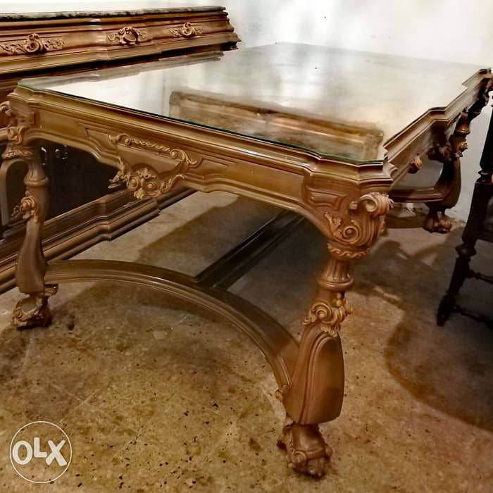 غرفة سفرة ملوكية حفر بالخشب الزين الصلب مسيف صافي مميزة جدا كاملة 1