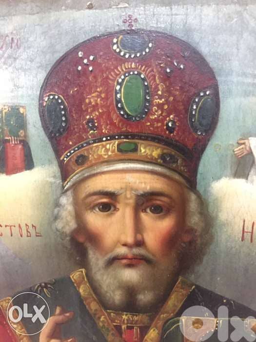 antique Russian icon st Nicolas 2