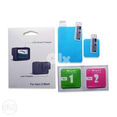 LCD Screen Film + Lens Protective Film + Cloth For Gopro Hero 8