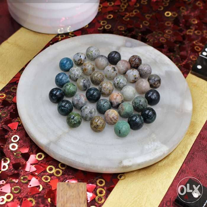 Solitaire marble semi precious stones 0