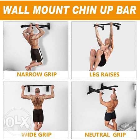 Pull Up Bar Wall Mounted Chin Up Bar for Home Gym Fitness Exercise St 3