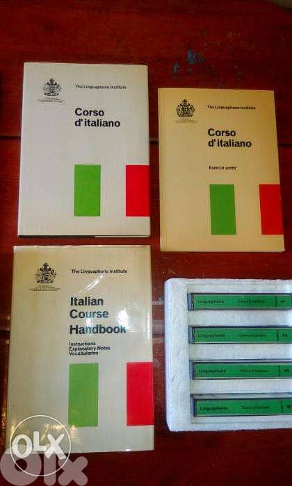 learn italian 3 books 4 audio tapes in leather bag 1