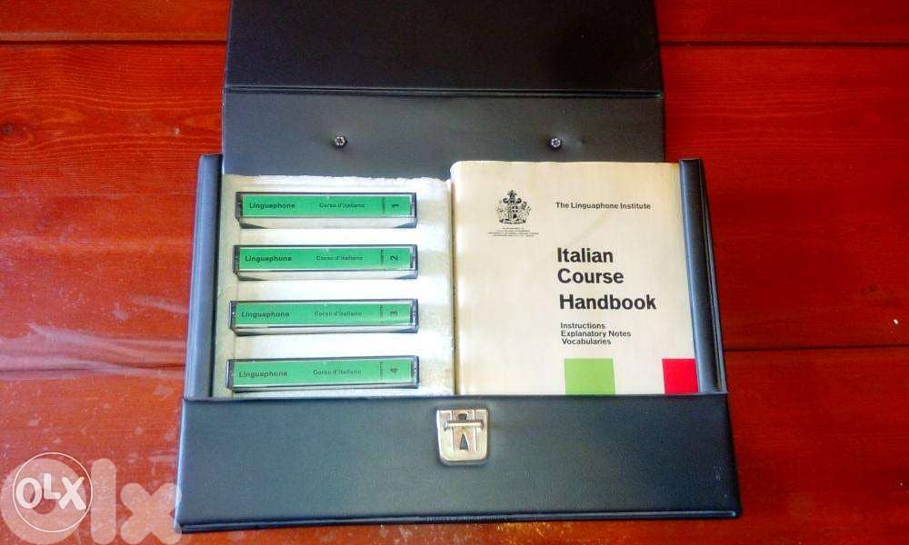 learn italian 3 books 4 audio tapes in leather bag 2