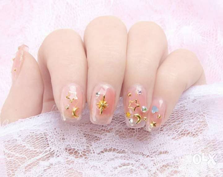 Beautiful gold ocean nails decoration wheel 1
